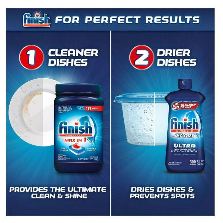 Finish Jet-Dry Ultra Rinse Aid Dishwasher Rinse Agent and Drying Agent (32  oz.) 