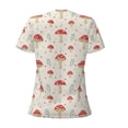 thumbnail image 3 of Uemuo Flat Mushrooms Drawing Women's Deep V-Neck Low Cut Tops - Casual Loose Fit with Stainless Steel Loop, Soft, Breathable, Perfect for Office, Travel, and Daily Wear-Small, 3 of 5