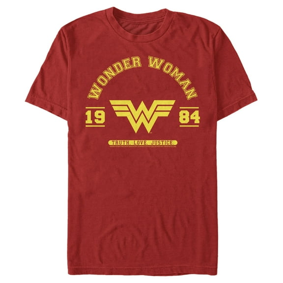 Men's Wonder Woman 1984 WW Collegiate  Graphic Tee Red Large