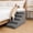 Round-Gray, variant on Kelno 18" Tall Dog Stair Foldable Foam Right Angle Pet Steps with Removable Washable Cover, Gray