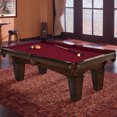 thumbnail image 2 of Brunswick 8 Foot Glen Oaks Pool Table with Merlot Contender Cloth and Play Kit: Billiard Ball Set, Cues, and Accessories., 2 of 7