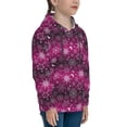 thumbnail image 3 of Picia Snowflakes And Christmas Pattern Youth Hoodie - Warm Pullover Sweatshirt with Kangaroo Pocket, Ideal for Boys and Girls-Medium, 3 of 6