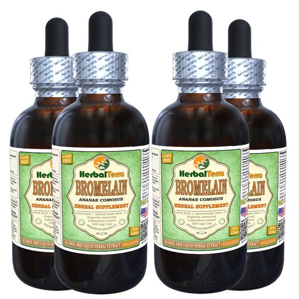 Bromelain (Ananas Comosus) Glycerite, Dried Powder AlcoholFREE Liquid