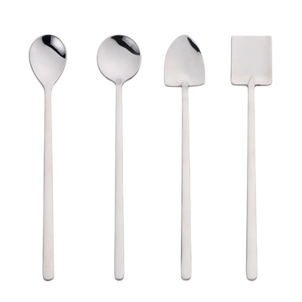 Long-handled Ice Tea Spoon Stainless Steel Coffee Spoon Cocktail Stir Spoons 