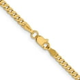 thumbnail image 3 of Primal Gold 14 Karat Yellow Gold 2.3mm Beveled Curb Chain, 3 of 5