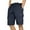 Blue, variant on Xyxonk Men's Camo Cargo Shorts Relaxed Fit Solid Color Shorts Hiking Outdoor Multi-Pocket Drawstring Below Knee Vintage Cargo Shorts Black S
