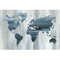 thumbnail image 2 of Nan 32x23 White Modern Wood Framed Museum Art Print Titled - Textural World Map, 2 of 4