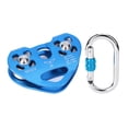 thumbnail image 2 of Polea de escalada polea doble de aleación de aluminio para escalada en roca ligera para trabajos aéreos de escalada de rescate de ingeniería ANGGREK Otros, 2 of 8