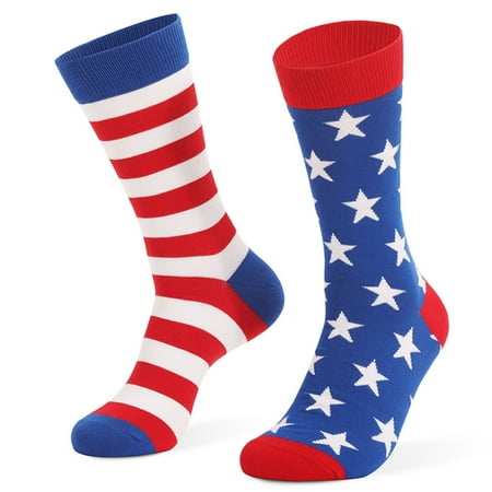 

Womens American Flag For And Stripes Patriotic Novelty For Socks