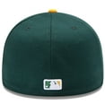 thumbnail image 5 of Men's New Era Green/Yellow Athletics Home Authentic Collection On-Field 59FIFTY Fitted Hat, 5 of 6