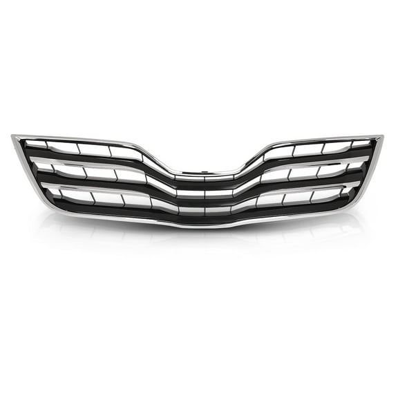 Front Bumper Upper Grille Chrome Shell And Black Fit For 2010-2011 Toyota Camry XLE