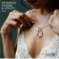 thumbnail image 3 of Emily C Original Patented s925 Rose Gold Ring Holder Necklace - Sterling Silver Base plated with 14 Karat Rose Gold - Women & Men Wedding Ring Holder Necklace - Gift for Mother,Wife,Nurse,Doctor, 3 of 8