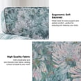 thumbnail image 2 of DREAMSIDEA Floral Accent Chairs Set of 2 Living Room, Upholstered Living Room Accent Chair with Nailhead Trim&Wood Legs Reading, Square Reading Chair for Bedroom Office Small Spaces-Cyan Blooms, 2 of 5