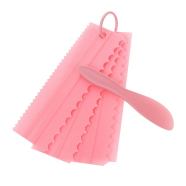 5pcs Cake Scraper Set Silicone Cake Scraper Pastry Decorating Comb Butter Icing Smoother DIY Cake Spatula Tool for Mousse Butter Sugarcraft Dessert Biscuit