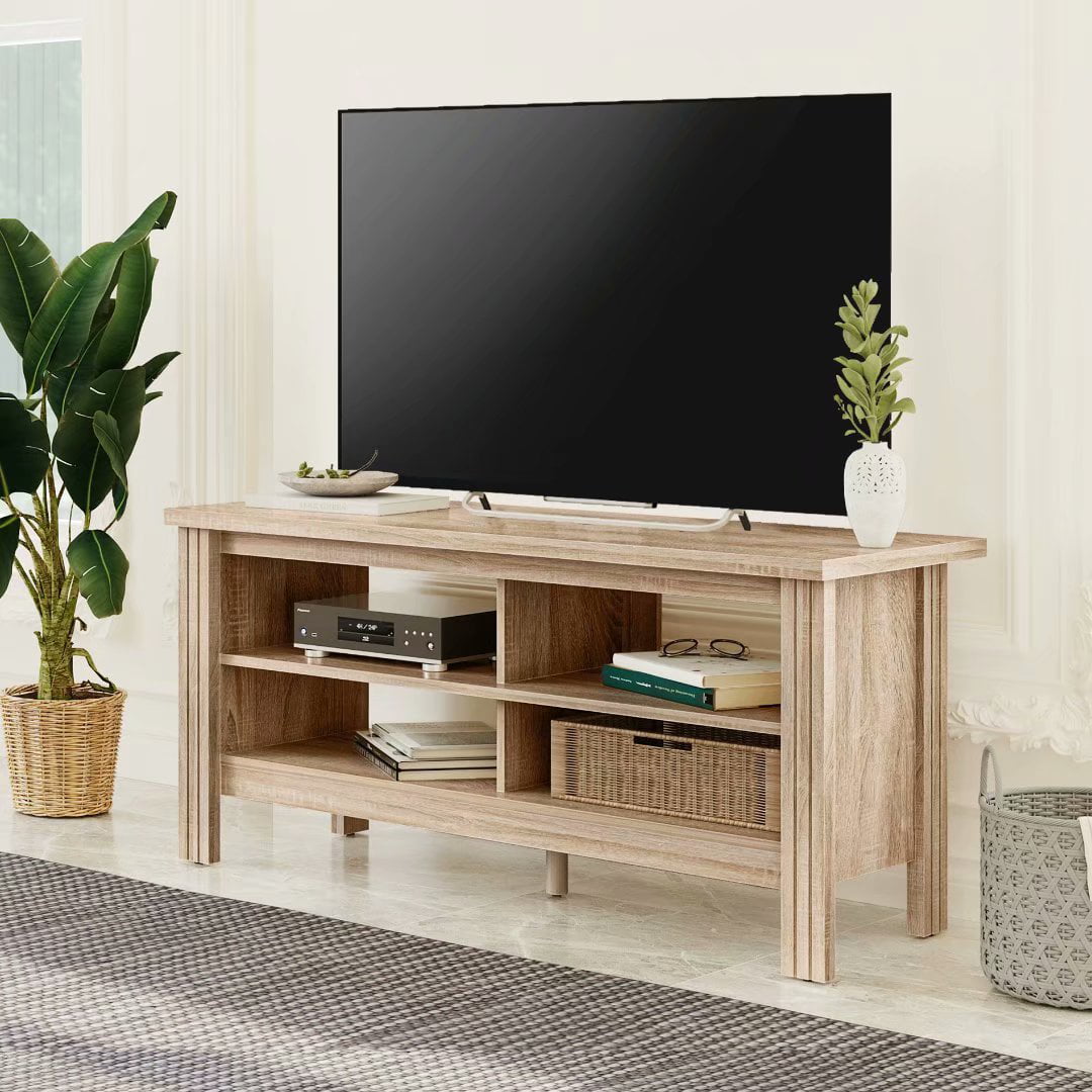 Farmhouse Tv Stand For 55 Flat Screen Tv Console Table Storage Cabinet