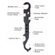 thumbnail image 2 of Llave multifunción Llave de combate Llave de tuerca de seguridad de acero 40CR Llave blindada, 2 of 8