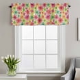 thumbnail image 2 of Summer Watercolor Flowers Window Valance for Kitchen, Colorful Floral Linen Background Rod Pocket Short Curtain for Small Windows, Light Filtering Decorative Valance, 54 x 18 Inch, 1 Panel, 2 of 9