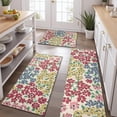 thumbnail image 2 of Pioneer Flower Floral Print Pattern Kitchen Rugs Sets Of 3,Kitchen Runner Rugs Non Skid Washable,Decorative Kitchen Floor Mats for Kitchen,Sink,Laundry,17"x30"+ 17"x47" + 17"x59", 2 of 6