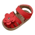 thumbnail image 3 of Zanarzt Boy Walking Sandals Baby Sandals Boys Girls Summer Dress Flat Shoes Beach Sandals Crib Shoes First Walkers Prewalkers Red,US 5, 3 of 5