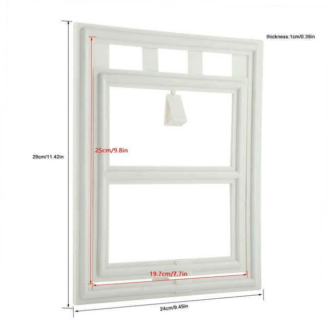 Puerta Para Perros, Puerta Para Perros Y Gatos Con Doble Solapa Para Puerta De Ventana Con Pantalla, Solapa De Plástico Para Mascotas De 17,9 Pulgadas