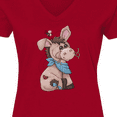 thumbnail image 4 of Inktastic Western Dilly Donkey Women's V-Neck T-Shirt, 4 of 5