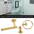 thumbnail image 5 of Bathroom Hardware Accessories Set 3-Piece Gold Brushed Bathroom Hardware Sets Modern Towel Ring Rob, 5 of 5