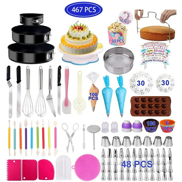Cake Decorating Supplies 567 PCS Baking Set with Springform Cake Pans