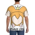 thumbnail image 2 of Naloa Prince Corgi Dog Men's T-Shirt Sport T-shirt Men's Basic Tee Casual Men's Shirt, Round Neck, Short Sleeves - Small, 2 of 5