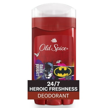 Old Spice Aluminum Free Deodorant for Men, 24/7 Freshness, Long Lasting Odor Protection, Smell like a Hero, Batman, Black Cherry and Nightfall Scent, 3oz