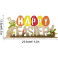 thumbnail image 4 of Easter Table Decorations Easter Bunny Wooden Signs for Home Decor Easter Party Decorations for Tiered Tray Tabletop Shelf Mantel Party Outdoor Indoor (E), 4 of 8