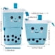 thumbnail image 2 of Estuche para lápices de pie Lindo portalápices telescópico Kawaii Papelería Bolsa Maquillaje Cosméticos Bolsa para estudiantes de escuela Oficina Mujeres Adolescentes Niñas Niños AZUL Jormftte WMPH-1096-1, 2 of 6