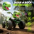 thumbnail image 4 of 24V Dinosaur Kids Ride On Car, 2 Seater Power Ride On Toy for Kids with Remote Control, Bluetooth, USB, 4-Wheel Suspension, Dinosaur Electric Toy Car for Boys and Girls Ages 3-8, 4 of 8