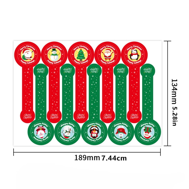 StlyGar 100 Packs Christmas Gift Sealing Stickers Merry Christmas ...