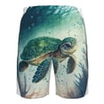 thumbnail image 6 of Naloa Watercolor Turtle5 Men's Beach Shorts, Surfing shorts, Swim trunks, Quick Dry Swim Trunks for Surfing Beach Fun - Medium, 6 of 9