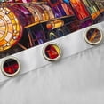 thumbnail image 4 of Castle Fairy Stained Glass Train Curtains Pack of 2 (42x84 Each) for Teens, Landscape Art Curtains Blackout for Bedroom, Red Green Blue, 4 of 6