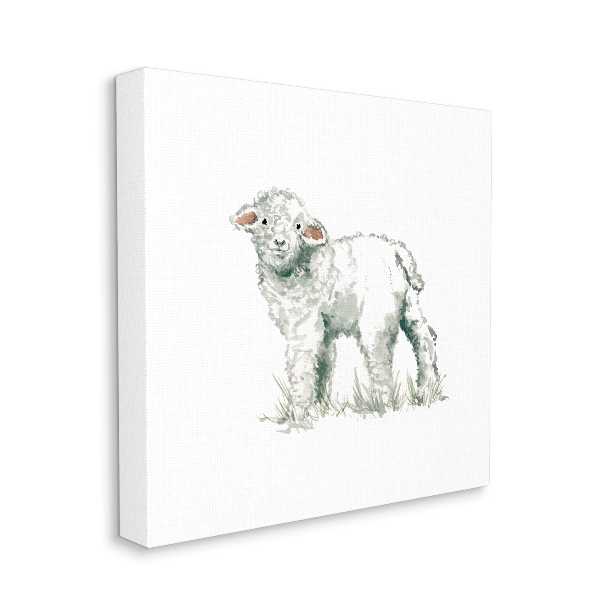 Primitive Folk Art  Proverbs Sheep Print on Canvas Board 5x7""  