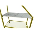 thumbnail image 7 of 24" Gold Metal and White Marble Side Table, 7 of 7