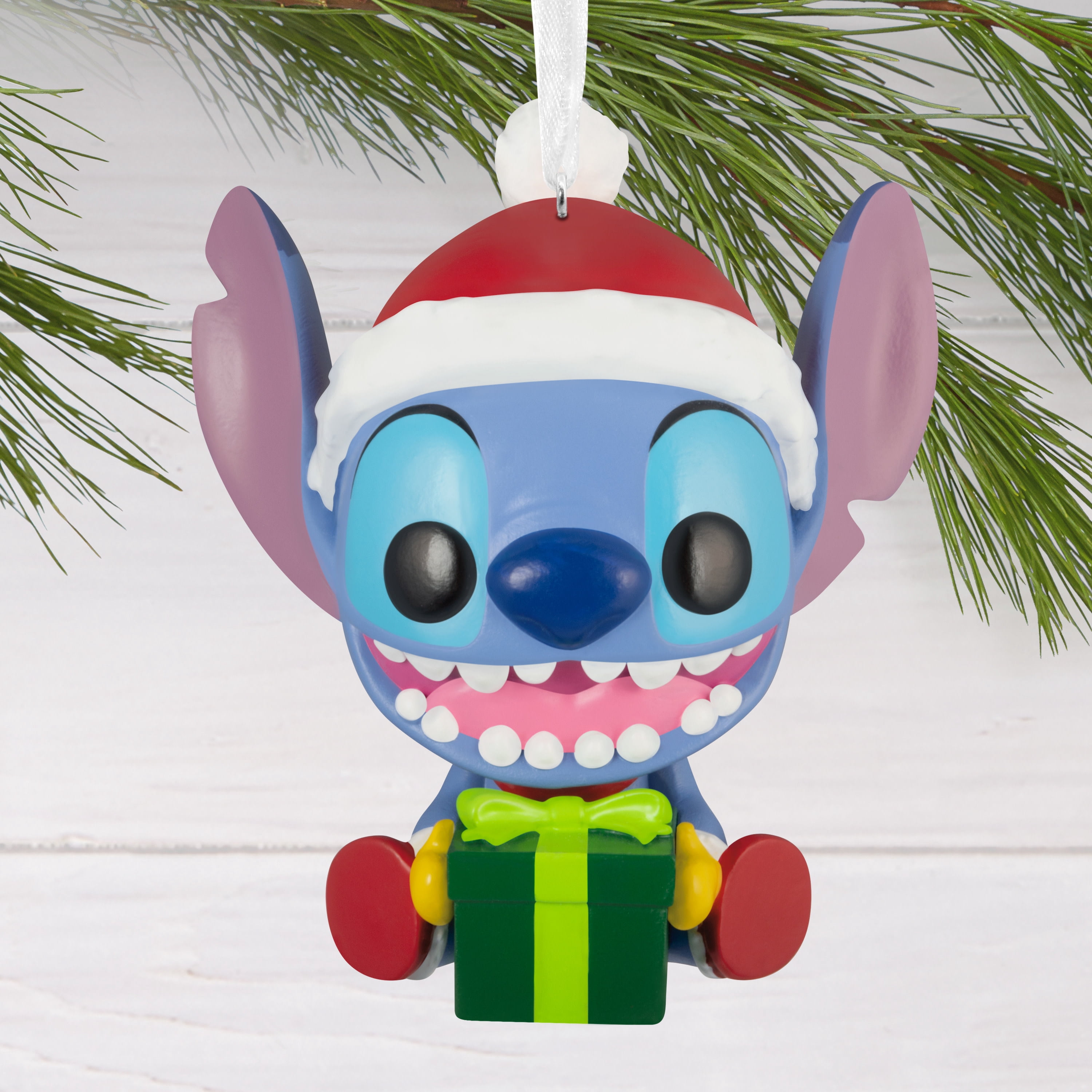Hallmark Christmas Ornament (Disney Stitch With Gift Funko POP!), 1 Count
