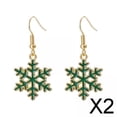 thumbnail image 1 of 2x Pendientes de Pendientes de Navidad Pendientes de Mujer para Cumpleaños Navidad Graduación Regalos Del Día n Valentín para Mujer 2 piezas, 1 of 8
