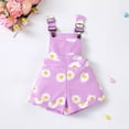 thumbnail image 5 of enyan Newborn Girl Outfits Short Sleeve Romper Overall Dress With Headband Set 0M 3M 6M 12M 18M Summer Newborn Baby Outfits Purple,6-9 Months, 5 of 5
