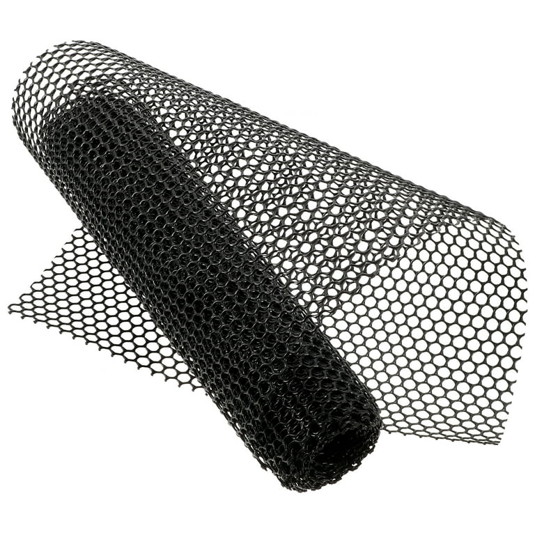 Rolls of plastic chicken wire meshes, aluminum wire meshes, and thin  galvanized metal sheets Stock Photo