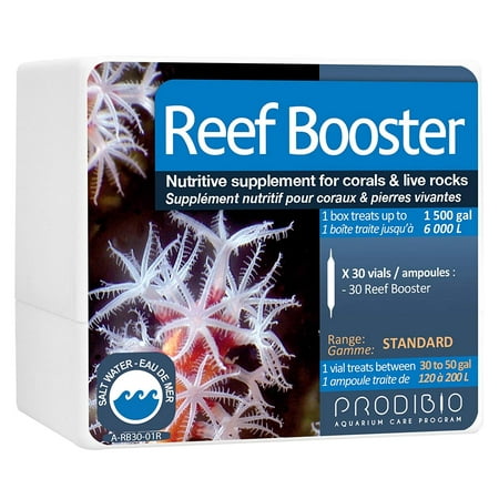 Reef Booster, Nutritive Supplement, Saltwater, 30/1 mL vials, 30 gal and up, Avail in Nano Range: 1 vial per product up to 15 gal/15 days;.., By