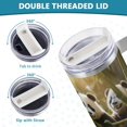 thumbnail image 5 of Pandas Bamboo Leaves Sunlight 40 oz Tumbler with Handle Insulated&nbsp;Travel Mug&nbsp;Lid Straw Leak Proof Steel Vacuum Water Bottles Glasses Fits in Car Cup Holder, 5 of 7