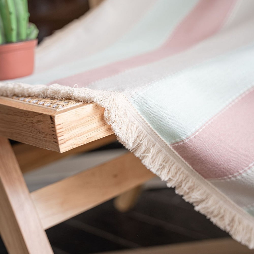 2Panels Set Pink And Green Striped Curtains Striped Curtains Rod Pocket Curtain 52" W x 84" L