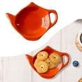 thumbnail image 1 of Teapot Shaped Tea Bag Holder Creative Ceramic Teabag Caddy Dish for Tea Time Organization Countertop Table Use Elegant Kitchen Tea Accessory,tea accessories,Orange,1PC, 1 of 10