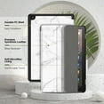 thumbnail image 5 of Fire HD 10 Case Cover For Amazon Kindle Fire 10 2021 / Fire Hd 10 Plus Tablet 11th Generation 2021 Release, Auto Sleep Wake Trifold Folding Stand for Fire HD 11 Tablet, White Marble, 5 of 8