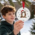 thumbnail image 3 of Fievgin Christmas Ornament 2026, Letter O Initial Decoration with Santa Hat for Tree & Gift, 3 of 8