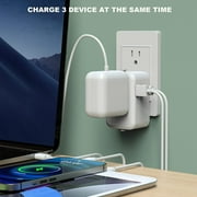 Universal Travel Adapter, OGEDNAC International Conversion Plug Adapter with Type C, European Travel Plug Adapter for USA EU UK AUS, White
