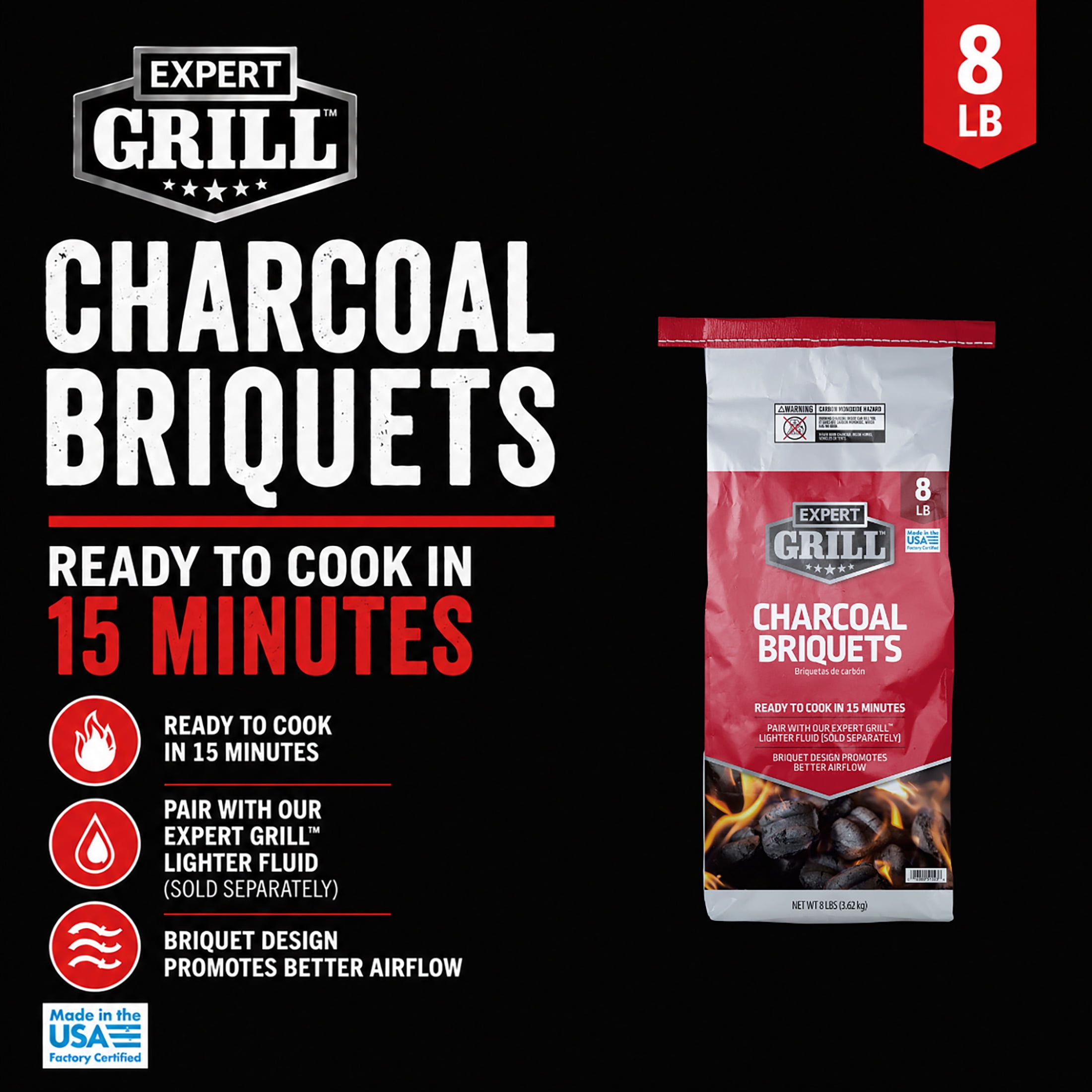 Expert Grill Charcoal Briquets 8lb