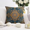 thumbnail image 3 of Boho Yellow Pattern Linen Ethnic Design Farmhouse Throw Pillow Covers 18 X 18 Inch, Set Of 2, Linen Study Sofa Cushion Cover Indoor Living Room Home Decor, 3 of 7